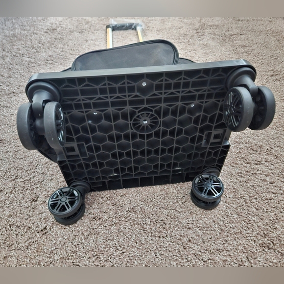 NWOT TERROIR Rolling 6-Bottle Insulated Black Wine Trolley Bag Case - Picture 9 of 11